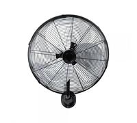 Bilake Ventilador Industrial Pared Negro Metal | Oscilante, Orientable y Ajustable | 3 Velocidades, 3 Palas, Silencioso | Almacenes, Gimnasios, Colegios, Fábricas (Ø40 cm | 60W | Botones Integrados)