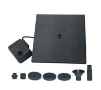 BildeeMait Bomba solar de jardín de 14 W, boquilla ajustable para estanque, baño de pájaros, elevación máxima de 70 cm, panel monocristalino