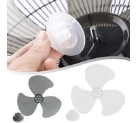 BildeeMait Conjunto de aspas de ventilador de plástico de 16 pulgadas con cubierta de tuerca, 3 hojas para polipropileno para piezas de repuesto de pedestal y ventiladores de escritorio, bajo ruido y