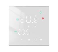 BildeeMait Controlador de temperatura táctil LCD programable termostato eléctrico calefacción por suelo radiante 16A con sensor de suelo para negro
