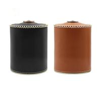 BildeeMait Funda para depósito de gas retro hecha a mano en piel sintética, transpirable para proteger estufas de camping al aire libre, ligera para tanque con costuras, color marrón