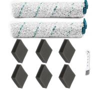 BildeeMait Kit de rodillo y filtro de microfibra para Leifheit Regulus PowerVac, 2 rollos de cepillo y 6 esponjas de limpieza LH11914 LH11922 LH11923