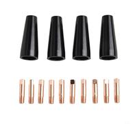 BildeeMait Puntas de contacto de cobre y boquillas sin gas 14AK 15AK MIG para antorcha, 0.8mm 0.9mm consumibles de soldadura Kit