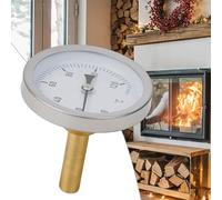 BildeeMait Termómetro bimetálico de acero inoxidable 0 120 grados, 63 mm para esfera con funda de latón para caldera de calefacción central, montaje atornillado
