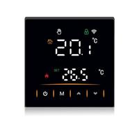 BildeeMait Termostato programable WiFi Caldera de gas y caliente para calefacción de suelo de agua, control de aplicación Tuya, voz, interfaz táctil LCD, 5-55 °C