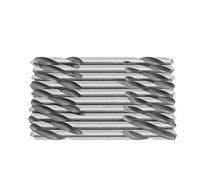 BIlinli 10Pcs 3.2mm HSS Herramientas de perforación de torsión en Espiral de Doble Extremo Juego de taladros