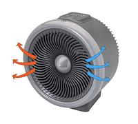 Bimar Calefactor Electrico HF205, Calentador de Ventilador Eléctrico y Ventilador Ciclónico de Bajo Consumo, Termostato Integrado, 2 Potencias de Calentamiento, Cuerpo de Plástico con Asa Integrada