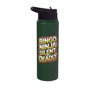 Bingo Ninja Divertido Jugador de Bingo Stainless Steel Insulated Water Bottle