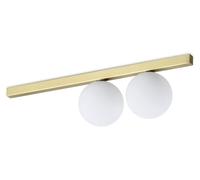 Ideal Lux lámpara de techo Binomio color latón 2 luces metal vidrio