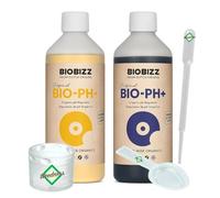 BioBizz Bio pH+ Plus 250 ml + pH- Minus 250 ml - Levantador de pH Cultivo de cultivo de interior Levantador de líquido de fertilizante de interior