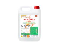 Bioetanol 99,9% Origen Vegetal | Sin Cánula | Combustible Limpio para Chimeneas de Bioetanol | Sin Humo ni Olor | Ecológico y Renovable | Apto para Quemadores y Estufas de Bioetanol (5 litros)