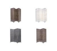 Biombo Paraban Separador de Ambientes Moderno y de Alta Calidad con 3 Hojas Color Marron/negro a elegir 6x135x180cm. Paraban con 4 Hojas Color blanco/marron a elegir 8x180x180cm