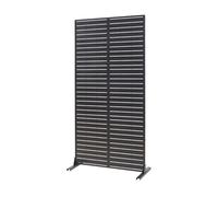 Biombo trolu para interior acero 200x100x50cm - negro [casa.pro]