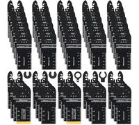 Bionso 55 cuchillas oscilantes para sierra oscilante, cuchillas multiherramientas profesionales universales de titanio para madera, metal, liberación rápida, kit de herramientas para Dewalt Ryobi