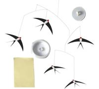 Bird Mobile - 5pcs Realistic Flying Swallow Wind Chimes, Bird Hanger | Handcrafted Hanging Decoration, DIY Home Accent | Creative Display for Bedroom Living Room Kitchen Window Garden Patio Indoor