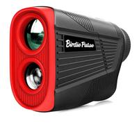 BirdiePulse Telémetro de golf con pendiente e imán, 400 yardas para golf, vibración de bloqueo de bandera, aumento de 6-6.5X y LCD HD, buscador de rango de golf recargable, color negro