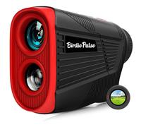 BirdiePulse Telémetro de golf con pendiente e imán, 700 yardas para golf, vibración de bloqueo de bandera, aumento de 6-6.5X y LCD HD, buscador de rango de golf recargable, color negro