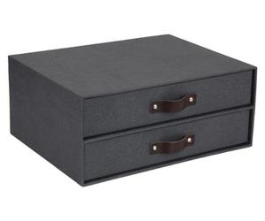 BIRGER, caja organizadora con 2 compartimentos - Color , material: lona