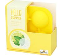 Birkmann 255104 - Molde para cubitos de hielo (silicona, 13,5 x 13,5 cm, 4 unidades), color amarillo