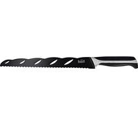Birkmann - Cuchillo de pan (28 cm, hoja negra, acero inoxidable japonés, antiadherente, filo ondulado, mango ergonómico)