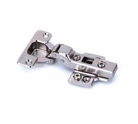 Bisagra Acodada 110º Cazoleta 35mm Niquelada Base 3D Sin Pistón para Muebles y Armarios