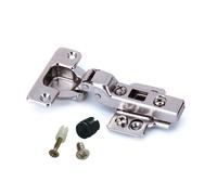 Bisagra acodada 110º cazoleta 35mm niquelada base 3D tetones para mueble ajustable