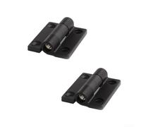 Bisagra de par ajustable con eje giratorio amortiguado y posicionamiento de parada libre para puertas de gabinete, negro, 26 x 22 mm (36 x 28 mm, negro)