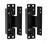 Bisagra de puerta invisible ajustable, bisagra cruzada oculta para puertas interiores de madera, marco de aluminio con alineación bidireccional, acabado negro, paquete de 2 (negro)