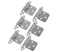 Bisagra de Resorte Autocierre Estilo Americano 1/2 Pulgada | Acero Plata, Grosor 1,5mm, Incluye 30 Tornillos, para Puertas de Cocina y Baño