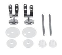 Bisagra para Asiento de Inodoro de Aleación de Zinc, Bisagra Plateada para Inodoros de MDF/madera/resina, Tornillos de Acero Inoxidable, Tuercas de Nailon (con Accesorios