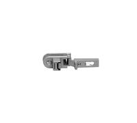 Bisagra para cristal CF01028 Confalonieri - Para cristal y cristales con muelle de retención - Placa exterior redondeada 55 x 27 y base incluida - Color níquel satinado