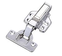 Bisagras de gabinete de cierre suave, Bisagra hidráulica for gabinete de 4 piezas, bisagra for puerta muebles acero inoxidable 304, amortiguador armario con núcleo cobre, cierre suave(Half Overlay)