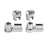 Bisagras de mampara de ducha para vidrio de 6 mm, soportes de puerta de baño ABS, juego de soporte de pared plegable izquierdo y derecho para soporte de cabina de ducha de baño