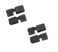Bisagras de puerta de cristal sin marco para armarios, duchas y exhibiciones, aleación de zinc, capacidad de carga de 10 kg, 6,7 x 2,8 x 1,6 cm, resistente al óxido con TPE (negro)