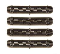 Bisagras decorativas para puerta de armario de 180 grados, paquete de 4 bisagras de aleación de zinc de 65 x 100 mm con 6 agujeros, accesorios fáciles de instalar para cofres de joyería, cajas de