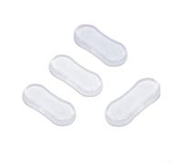 Bisagras para asiento de inodoro, 4 unidades, calcomanías antiruido para asiento de baño, parachoques de gel de sílice que evitan golpes en el hogar para hotel, transparente, 50 x 20 mm