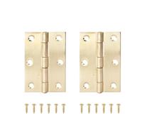 Bisagras plegables de acero inoxidable, for armario y caja de madera, 2 uds.(Golden 75.5mm 2pcs)