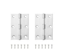 Bisagras plegables de acero inoxidable, for armario y caja de madera, 2 uds.(Silver 75.5mm 2pcs)