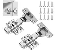 Bisagras Puerta Armario, 2 Piezas Bisagras Puertas Cocina, Bisagras De Puerta De Cocina, Bisagra Puerta Cocina con Amortiguador Cierre Automático, Bisagras Puertas Cocina Armario con Tornillos