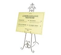 Biscottini Caballete expositor publicitario de suelo - Caballete de pintura para cuadros de suelo 152 x 56 x 98 - Atril para menús - Portamenú restaurante de hierro - Soporte para pizarras pintor