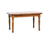 Biscottini Mesa Comedor Extensible 160x80x90 cm Made in Italy - Mesa Extensible Comedor Madera Maciza de Tilo - Mesa de Comedor Extensible rústicos - Mesa de Cocina y Bistrot