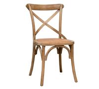 Biscottini Silla de cocina Thonet (marrón) 46 x 42 x 86 - Silla comedor - Silla Shabby - Sillas de comedor - Sillas de cocina Cross