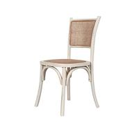Biscottini Sillas de comedor de madera maciza y ratán - cocina y sala de estar de ratán - sillas de exterior e interior para eventos - paja rústica - Thonet vintage