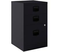 BISLEY ARCHIVADOR METALICO 2 CAJONES PERSONALES + 1 CAJÓN ARCHIVO A4 FONDO 40CM ANTRACITA