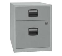 BISLEY | Armario Auxiliar móvil PFA | 1 cajón, 1 archivador colgante, plateado