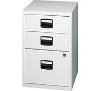 Bisley Home Armario Auxiliar PFA, 2 Universal cajones, 1 cajón, HR de Metal, 645 Luz Gris, 40 x 41.3 x 67.2 cm