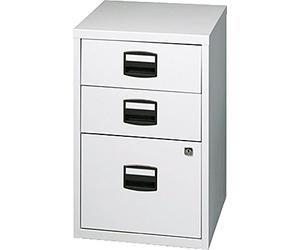 Bisley Home Armario Auxiliar PFA, 2 Universal cajones, 1 cajón, HR de Metal, 645 Luz Gris, 40 x 41.3 x 67.2 cm