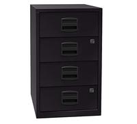 Bisley Home Armario Auxiliar PFA, 4 Universal cajones, Metal, 633 Negro, 40 x 41.3 x 67.2 cm