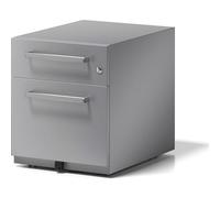 Bisley Roll Container Ordenador con Mango, 1 Universal cajón, 1 cajón, HR de Metal, 355 Plata, 56,5 x 42 x 49.5 cm