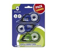 Bismark - Cinta Correctora Seca - 5 mm - 12 m - 1 unidad o Set de 3 Unidades, Típex en cinta, Rollos de corrector para correccion de boligrafos